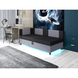 Axel LED – rohová válenda a postel s úložným prostorem