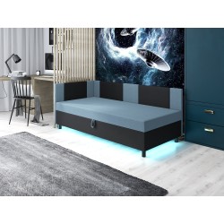 Axel LED – rohová válenda a postel s úložným prostorem