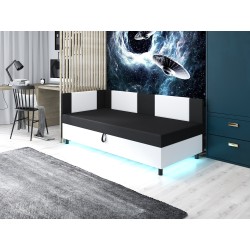 Axel LED – rohová válenda a postel s úložným prostorem