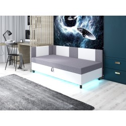 Axel LED – rohová válenda a postel s úložným prostorem
