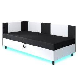 Axel LED – rohová válenda a postel s úložným prostorem