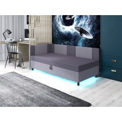 Axel LED – rohová válenda a postel s úložným prostorem