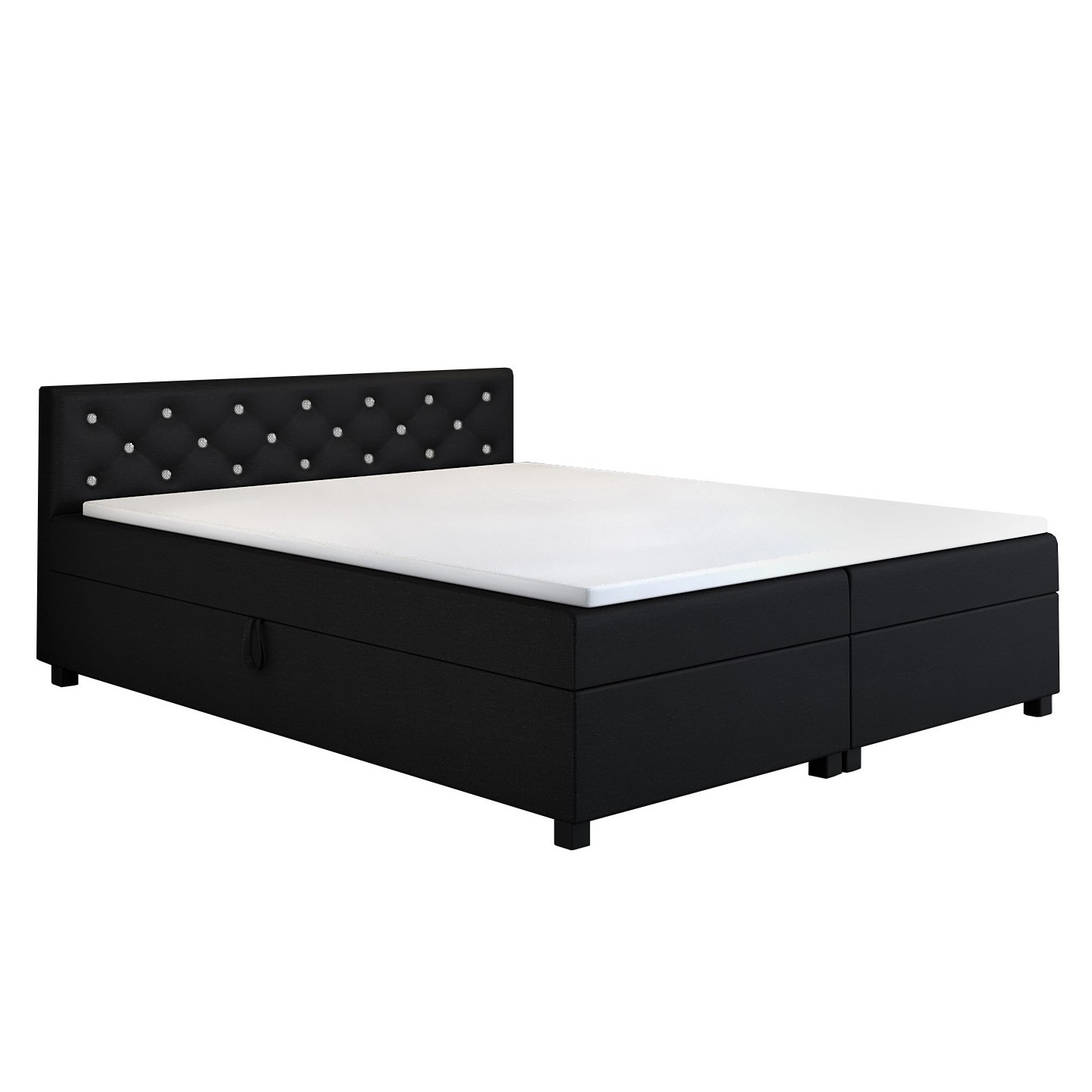 Princess 180×200 černá – dvoulůžková válenda s úložným prostorem