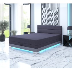 Torin 140×200 tmavě šedá – dvoulůžková válenda s úložným prostorem