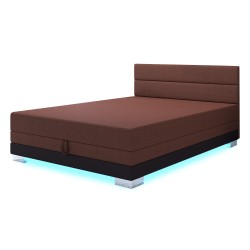 Torin 130×200 rezavě hnědá – dvoulůžková válenda s úložným prostorem