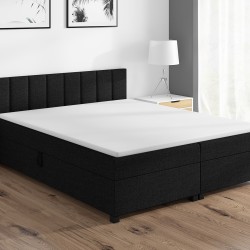 Leo 160×200 černá – dvoulůžková válenda s úložným prostorem