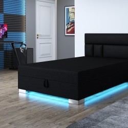 Astrid Gaming černá LED – herní válenda s úložným prostorem