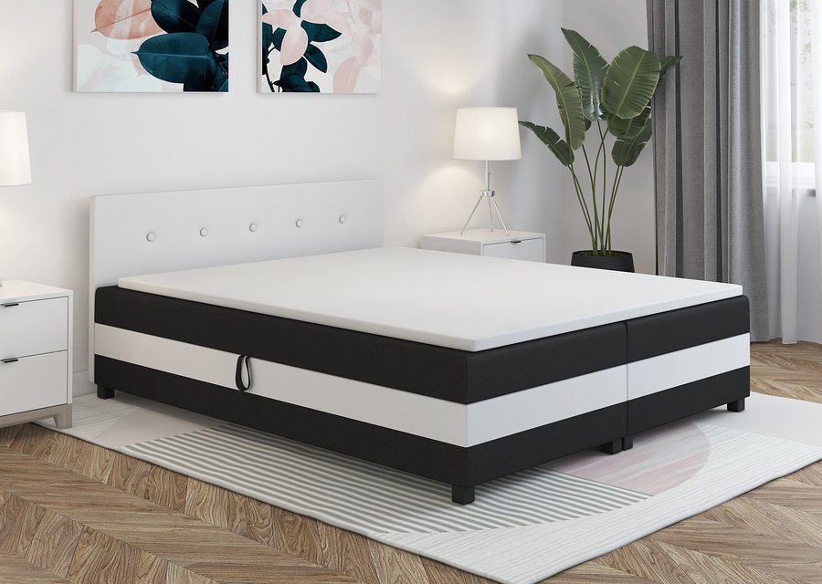 Ilia 180x200 — dvoulůžko s úložným prostorem v interiéru ložnice